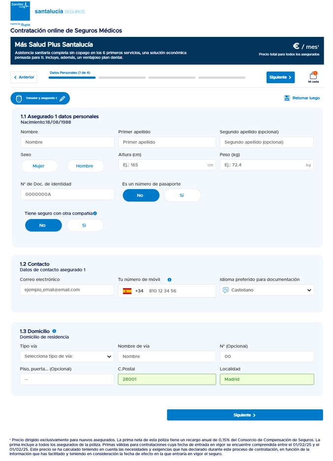 Contrata tu seguro de Salud Santalucía